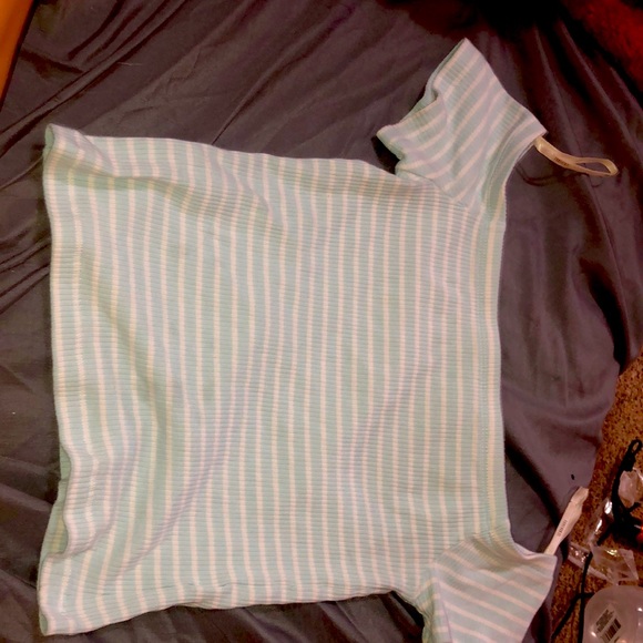 Tops - i am selling a light blue and white shirt